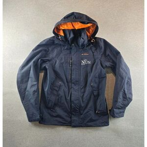 The Nun Crew Jacket Quechua Full Zip 300 Rain Jacket  Men's Small Blue - RARE‎